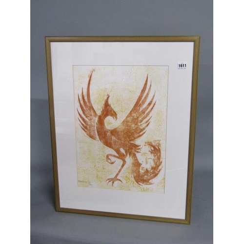 1611 - O ETIS LTD EDITION PRINT 9/50 GRIFFEN.  F/G 47 x 34 cms