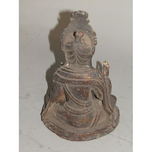 1625 - CAST BRONZE FIGURE DEITY - 22.5cms H