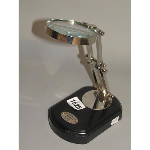 1626 - DESKTOP MAGNIFYING GLASS ON STAND 22cms H