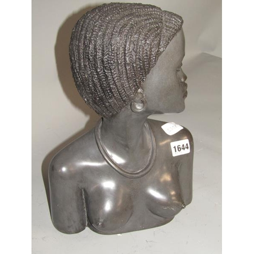 1644 - AFRICAN COMPOSITE BUST 36cms H