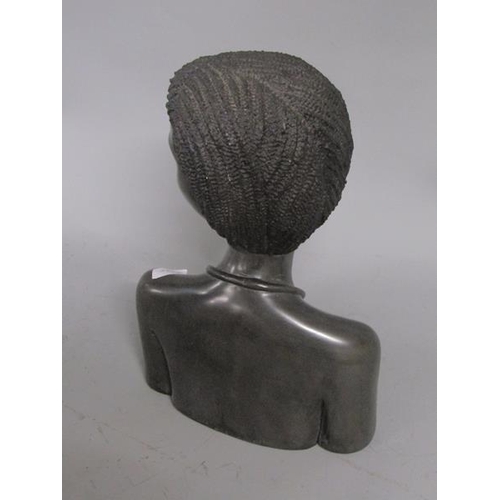 1644 - AFRICAN COMPOSITE BUST 36cms H