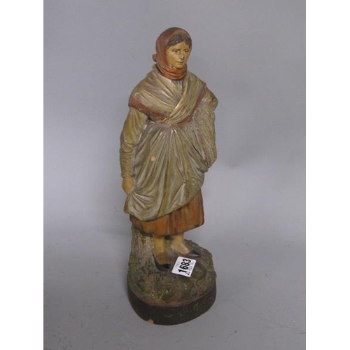 1683 - 19c TERRACOTTA FIGURE AFTER JOSEPH LE GULUCHE - 34 cms H