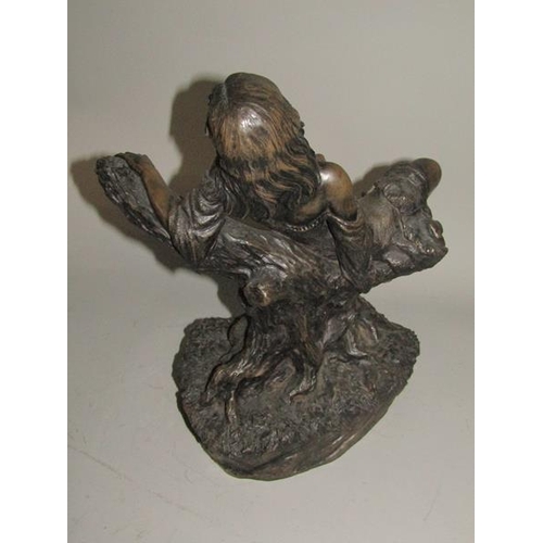 1692 - JOHN LETTS BRONZE RESIN SCULPTURE FEMALE - 37cms H