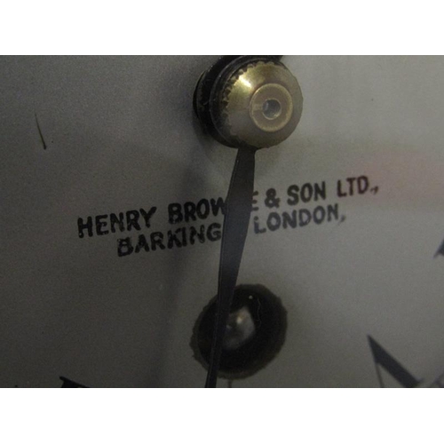 1701 - HENRY BROWNE AND SON SHIPS WHEEL CLOCK 29cms H