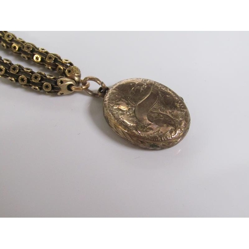 1756A - 15CT GOLD CHAIN & LOCKET, 32G