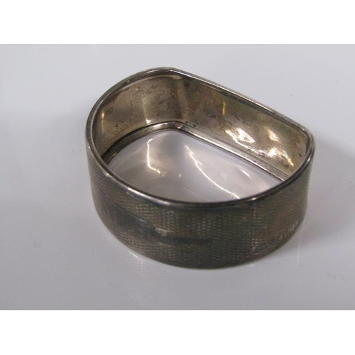 1757 - TWO PAIRS OF SILVER NAPKIN RINGS