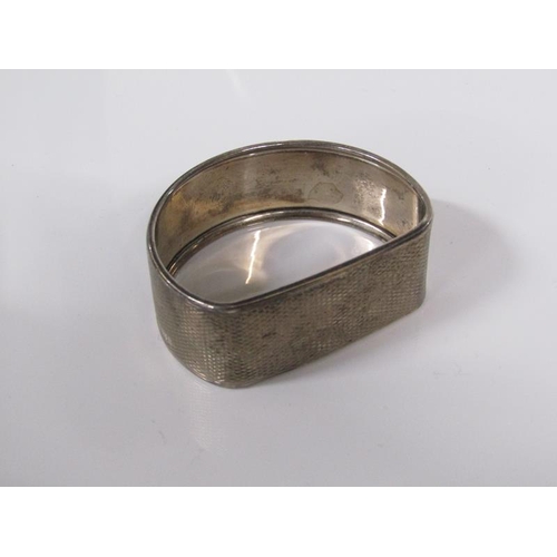 1757 - TWO PAIRS OF SILVER NAPKIN RINGS