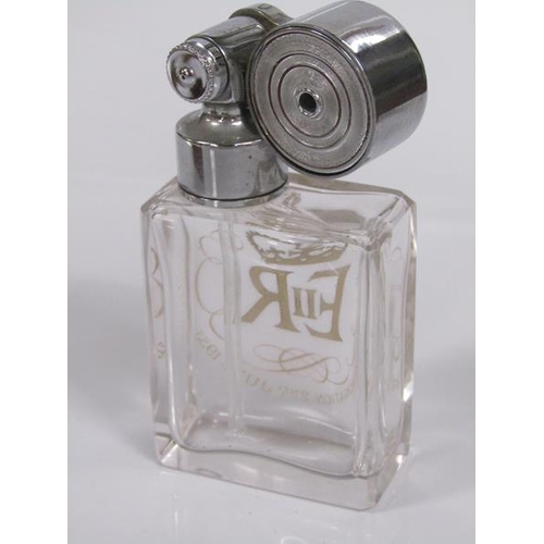 1773 - 1953 CORONATION COMMEMORATIVE SCENT ATOMISER BOTTLE MANUFACTURED BY ESCALE IN LEATHER CASE TOGETHER ... 