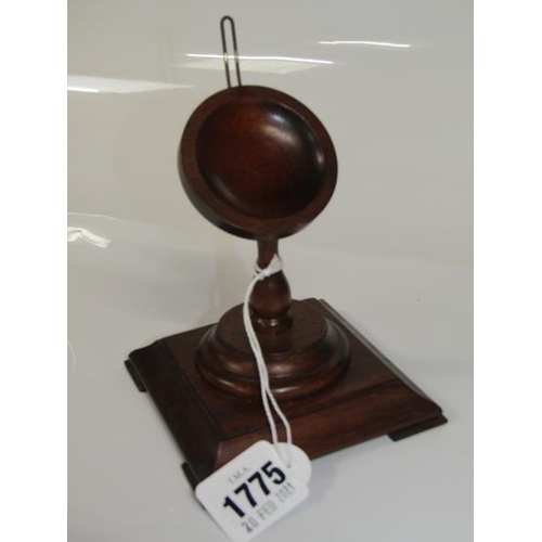 1775 - MAHOGANY WATCH STAND 14cms H