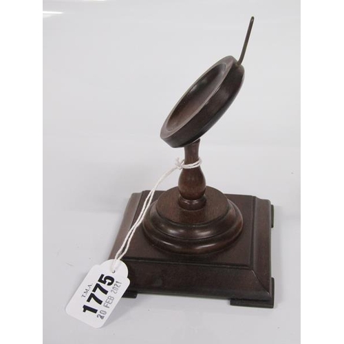 1775 - MAHOGANY WATCH STAND 14cms H