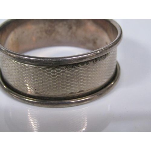 1777 - SET OF SIX SILVER NAPKIN RINGS, 2oz