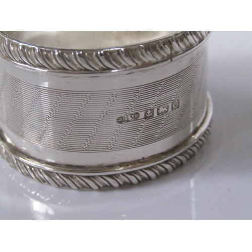 1778 - COLLECTION OF SEVEN SILVER NAPKIN RINGS 4.5oz