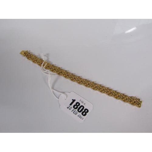 1808 - 9ct GOLD BRACELET - 19g 18cms L