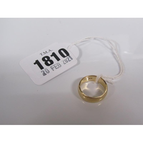 1810 - 18ct GOLD WEDDING BAND - 5g - SIZE APPX K