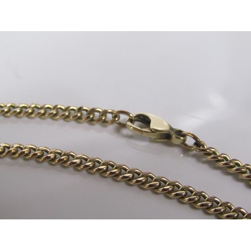 1816 - 9ct GOLD LOCKET, 12.1g AND METAL CHAIN (60cms L)