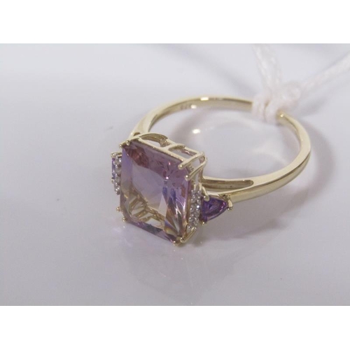 1845 - 9ct AMETRINE AMETHYST RING