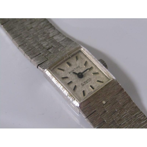 1876 - FIVE LADIES GILT AND WHITE METAL WATCHES TOGETHER WITH A ROTARY QUARTZ WITH ORIGINAL BOX