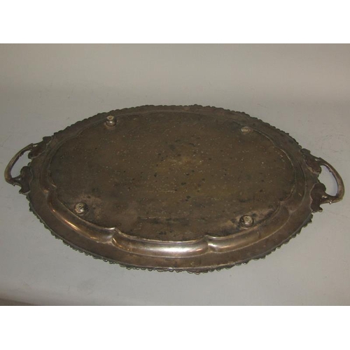 1893A - TWO HANDLED SILVER PLATED TRAY