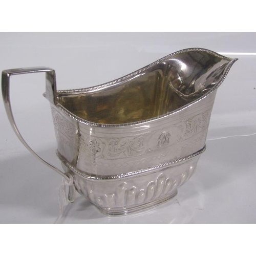 1897 - GEORGE III SILVER CREAM JUG, 16CM W