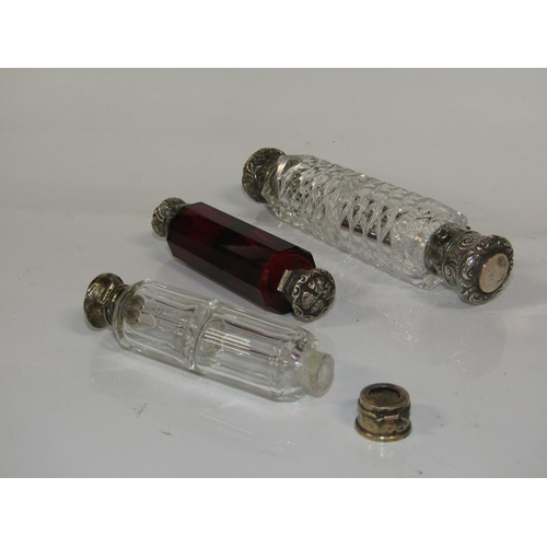 1920 - THREE DOUBLE ENDED SCENT BOTTLES