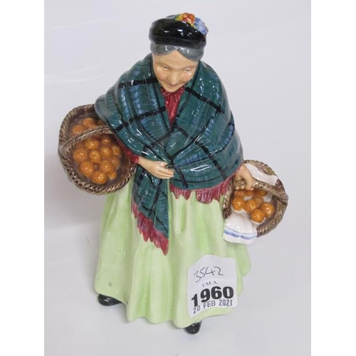 1960 - ROYAL DOULTON FIGURINE - THE ORANGE LADY, 21CM H