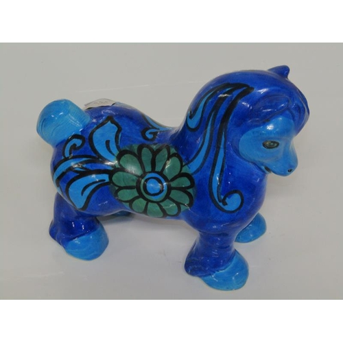 1964 - ITALIAN ART POTTERY HORSE, 19CM H