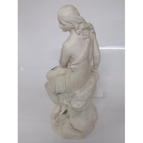 1996 - MINTON PARIAN FIGURINE - MIRANDA, 38.5CM H, A/F RESTORATION TO ARM