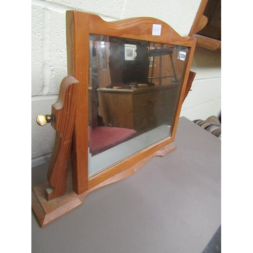 2226 - PINE FRAMED TOILET GLASS