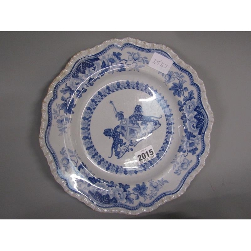 2015 - 19C STONEWARE PLATTER 48CM W; PLATE