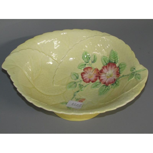 2021 - CARLTONWARE LEAF MOULDED BLOSSOM BOWL, 28CM W