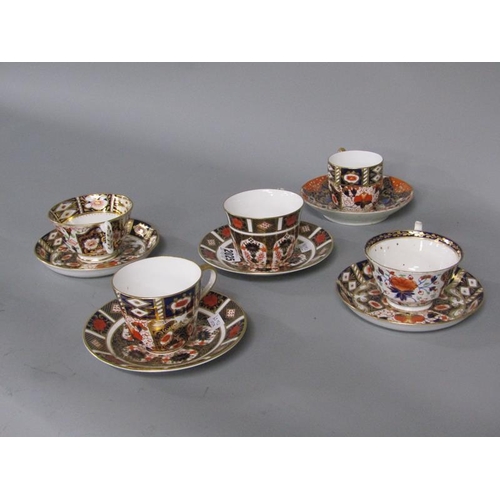 2025 - COLLECTION OF ROYAL CROWN DERBY IMARI CUPS AND SAUCERS, LARGEST 7CM H