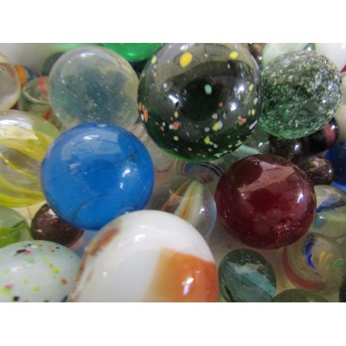 1618 - QTY OF GLASS MARBLES - 8mm approx smallest and Largest 40mm approx