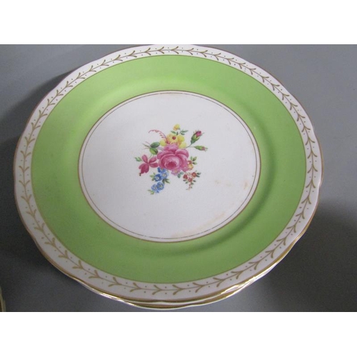 2055 - PART TEA SERVICE - FLORAL DECORATED, CUPS 5CM H