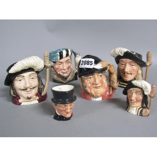 2085 - COLLECTION OF SMALL ROYAL DOULTON CHARACTER JUGS, LARGEST 11.5CM H