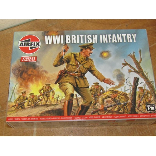 1736 - BOX OF AIRFIX AND REVELL MODELS, MILITARY AND PLANES