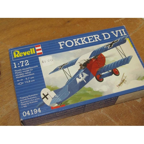 1736 - BOX OF AIRFIX AND REVELL MODELS, MILITARY AND PLANES