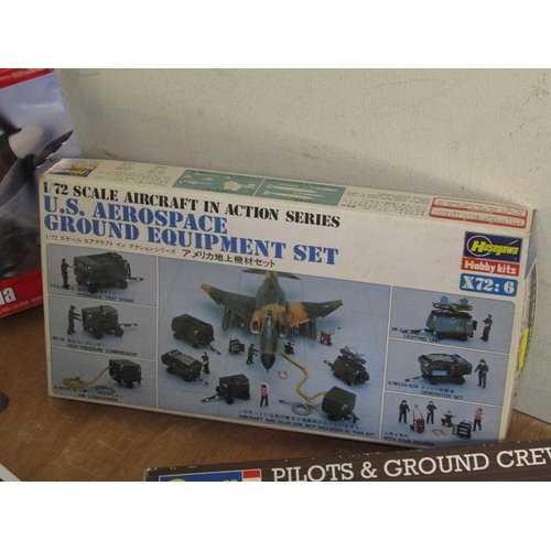 1737 - BOX OF REVELL AND AIRFIX MILITARY AND AVIATION MODELS AND FIGURES