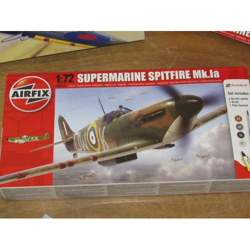 1737 - BOX OF REVELL AND AIRFIX MILITARY AND AVIATION MODELS AND FIGURES