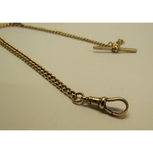 126 - A 9ct gold watch chain, 13.9g, 30cm l.