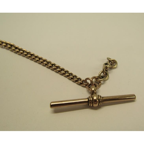 126 - A 9ct gold watch chain, 13.9g, 30cm l.