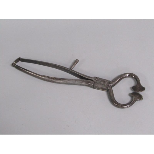 21 - A pair of late steel sugar cutters, 23cm l.