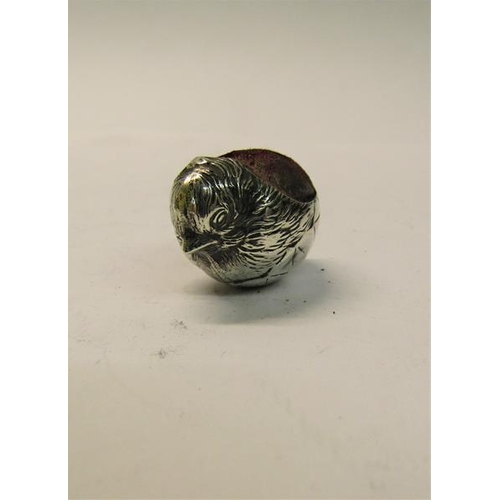 171 - An Edwardian silver chick pin cushion, makers mark for Sampson Mordan & Co Ltd, 1907, 3cm w.