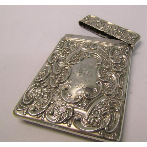 182 - An Edwardian silver castle top, Royal Windsor, visiting card case, the castle scenes  surrounded by ... 