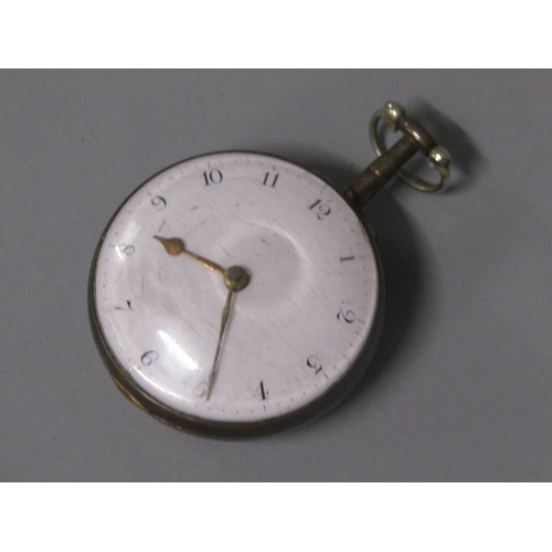 94 - An early 19c pair cased verge gents pocket watch, the movement signed Rivero & Son London and marked... 