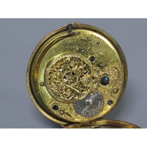 94 - An early 19c pair cased verge gents pocket watch, the movement signed Rivero & Son London and marked... 