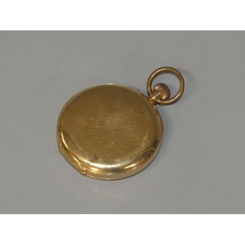 96 - An early 20c, probably Swiss, gents keyless lever pocket watch, the three quarter plate keyless leve... 