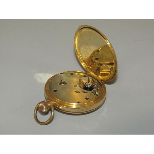 96 - An early 20c, probably Swiss, gents keyless lever pocket watch, the three quarter plate keyless leve... 