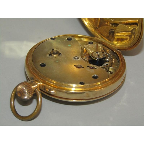 96 - An early 20c, probably Swiss, gents keyless lever pocket watch, the three quarter plate keyless leve... 