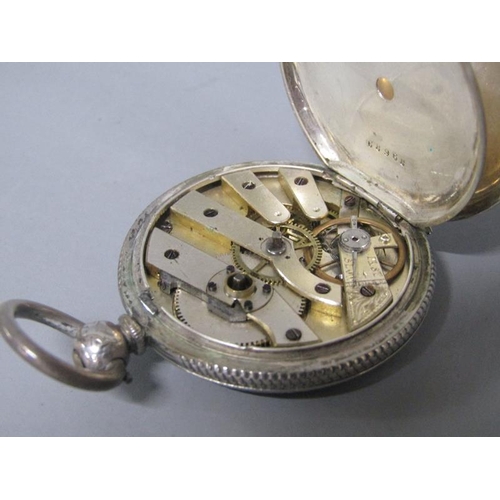 98 - A late 19c Swiss ladies fob watch with key wind Swiss bar movement with cylinder escapement.  The he... 