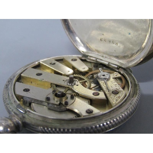 98 - A late 19c Swiss ladies fob watch with key wind Swiss bar movement with cylinder escapement.  The he... 